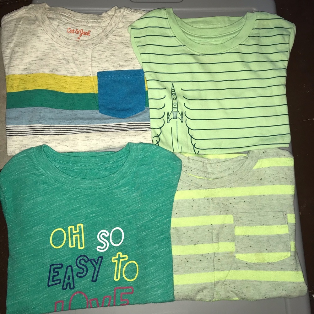 Toddler Boy Cat & Jack Short Sleeve Tee Bundle 5T